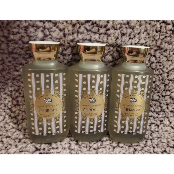 Bath & Body Works Whipped Berry Merigue Shower Gel Set of 3